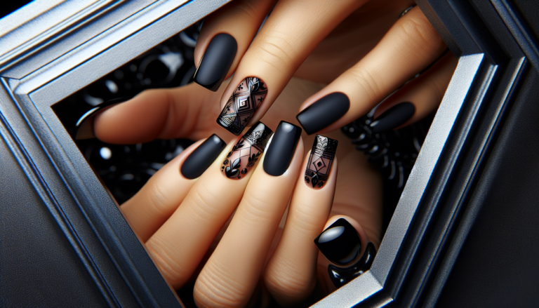 5334 czarny manicure najpiekniejsze inspiracje i stylizacje